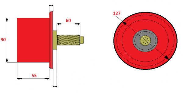DEWULF - Chain roller Ø90 mm (corresponds: 2660012) DEWULF - Chain roller Ø90 mm (corresponds: 2660012)