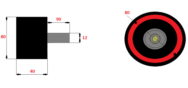 DEWULF - Support roller Ø80mm (corresponds: 2660221) DEWULF - Support roller Ø80mm (corresponds: 2660221)