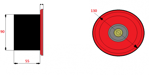 DEWULF - Chain roller Ø90 mm (corresponds: 2660127) DEWULF - Chain roller Ø90 mm (corresponds: 2660127)
