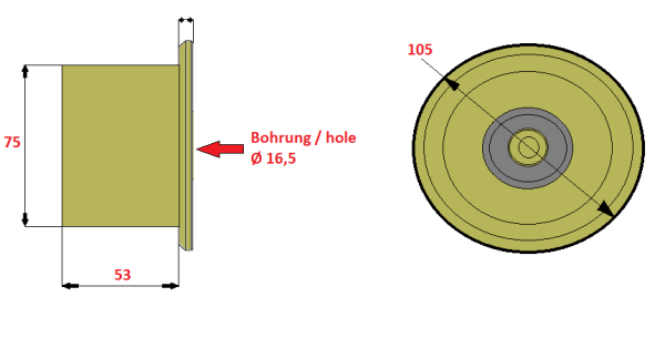 GRIMME - Chain roller Ø75mm (≙ 200.41100) GRIMME - Chain roller Ø75mm (≙ 200.41100)