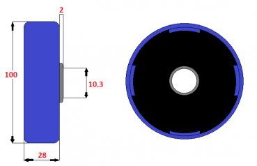 ASA-LIFT Stützrolle Ø100mm (≙ 136-303)