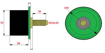 AVR - Kragenrolle Ø70mm (Entspricht 1045.16.60)