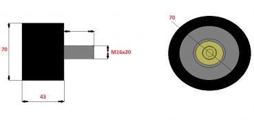 AVR - Stützrolle Ø70mm (≙ 4302.15.80)