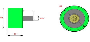 AVR - Stützrolle Ø80mm (≙ 4208.15.20)