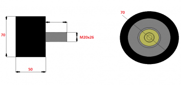 AVR - Stützrolle Ø70mm (≙ 02.15.50)