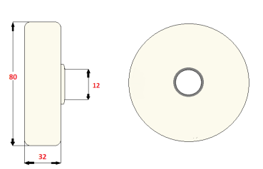 DEWULF - Stützrolle Ø80mm (≙ 2660017 )