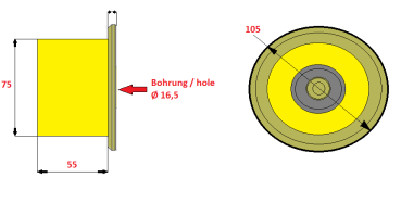 GRIMME - Kragenrolle Ø75mm (≙ 602.00281)