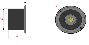 ROPA - Støtterulle med kant Ø90mm (252105 ; 252010500)