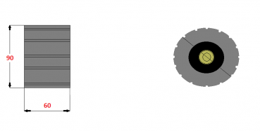 ROPA - Støtterulle Ø90mm (252135 ; 252079 ; 252013500 ; 252007900)