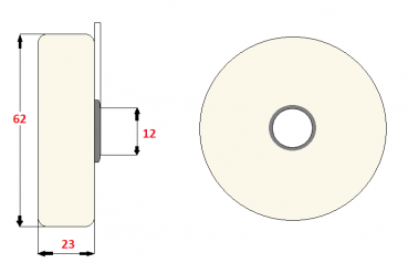 ROPA - Støtterulle Ø62mm (252113 ; 252011300)