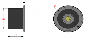 ROPA - Støtterulle med kant Ø110mm (252066 ; 252061 ; 252006600 ; 252006100)
