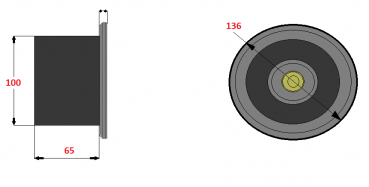 ROPA - Støtterulle med kant Ø100mm (252006 ; 252000600)