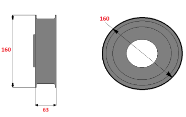 SIMON - Riemenscheibe Ø160mm (≙ 10293 )