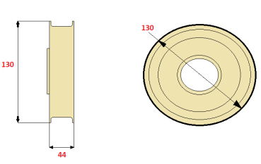 SIMON - Stützrolle Ø130mm (≙ 770004 )