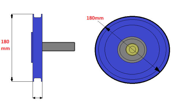 ASA-LIFT - Front pulley 180 mm (≙ 7005-0676-1210 ) for carrot harvester
