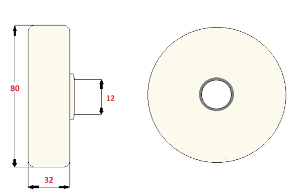 DEWULF - Stützrolle Ø80mm (≙ 2660017 )