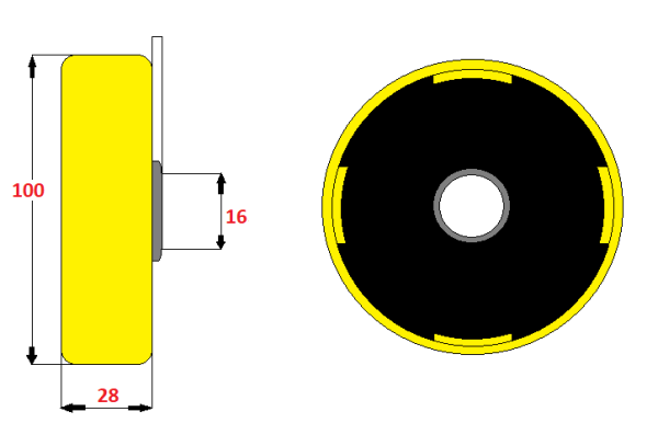 GRIMME - Stützrolle Ø100mm (≙ 623.00011)