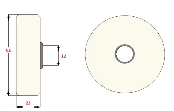 GRIMME - Stützrolle Ø62mm (≙ 200.17208)